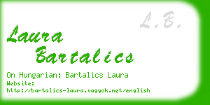 laura bartalics business card
